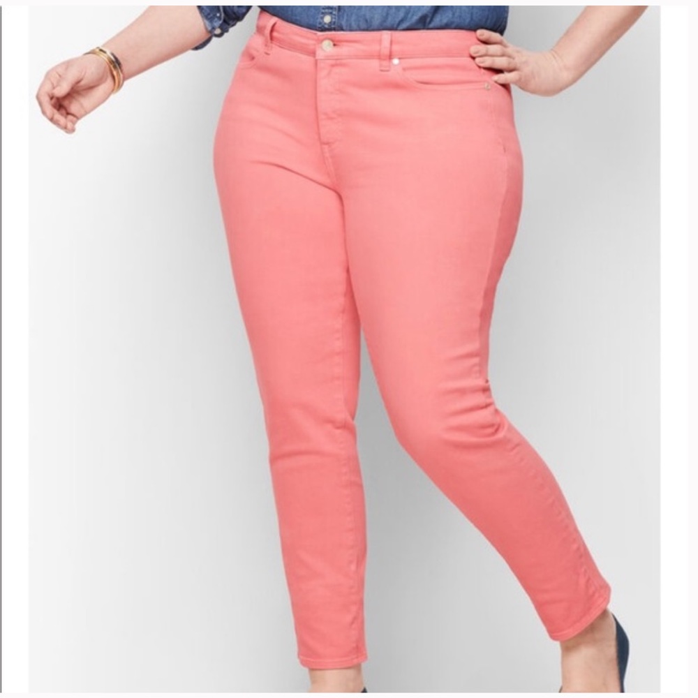 Talbots orange jeans, size 14